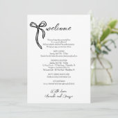 Bruiloft Welkom Route hand geïllustreerd boog Feestdagenkaart (Staand voorkant)