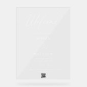 Bruiloft Welkom Script QR Code Sign Acryl Bord (Voorkant)