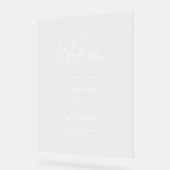 Bruiloft Welkom Script Sign Acryl Bord (Hoek)