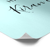 Bruiloft Welkom Zilveren Grijze Drip Event Poster (Hoek)