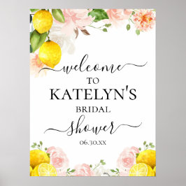 Bruiloft-welkombord voor citroen thema poster