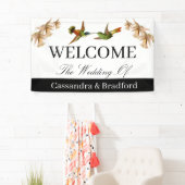 Bruiloft Welkomstbanner | Waterverf kolibries Spandoek (Insitu)