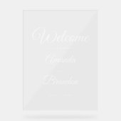 Bruiloft Welkomstbord Clear Acryl Sign Acryl Bord (Voorkant)
