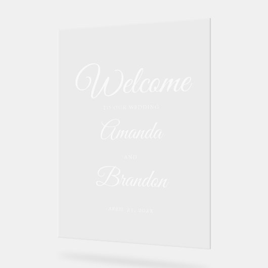 Bruiloft Welkomstbord Clear Acryl Sign Bord (Hoek)