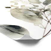 Bruiloft welkomstbord, elegant groen poster (Hoek)