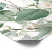 Bruiloft welkomstbord elegante waterverf groen poster (Hoek)