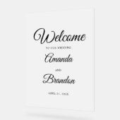 Bruiloft Welkomstbord Frosted Acryl Sign Acryl Bord (Hoek)