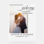 Bruiloft Welkomstbord met naam en datum | Acryl Bord (Voorkant)