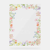 Bruiloft-welkomstbord met rustieke wilde bloemenli acryl bord (Voorkant)