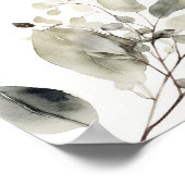 Bruiloft welkomstbord modern elegant groen poster (Hoek)