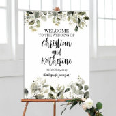 Bruiloft welkomstbord modern elegant groen poster