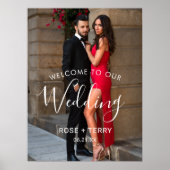 Bruiloft Welkomstbord Poster met Gepersonaliseerd  (Voorkant)