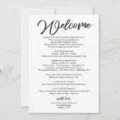 Bruiloft Welkomstbrief - Hotel Bag Sjabloon Kaart (Voorkant)