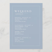 Bruiloft Welkomstbrief & Tijdlijn Routebeschrijvin Menu (Achterkant)