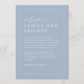 Bruiloft Welkomstbrief & Tijdlijn Routebeschrijvin Menu (Voorkant)