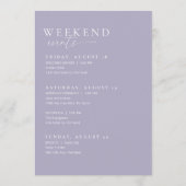 Bruiloft Welkomstbrief & Tijdlijn Routebeschrijvin Menu (Achterkant)