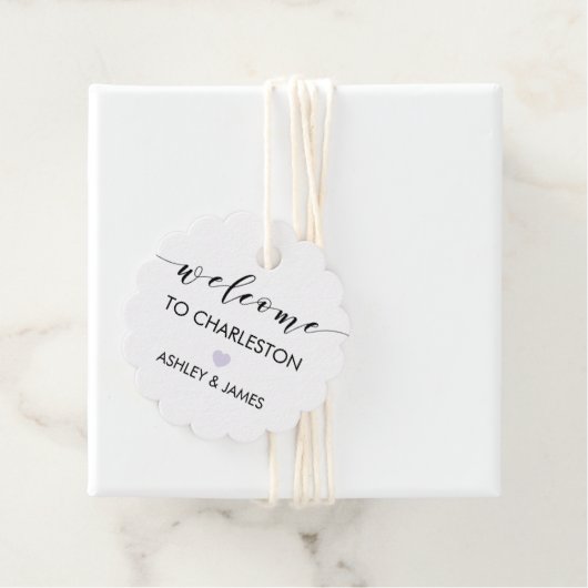 Bruiloft Welkomstgeschenk Label, Hotelgasten, Lave Bedankjes Labels (In situ)