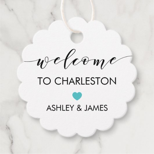 Bruiloft Welkomstgeschenk Labels, Hotelgasten, Tur Bedankjes Labels (Voorkant)