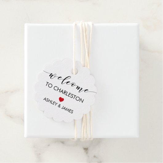 Bruiloft Welkomstgeschenk Labels voor hotelgasten, (In situ)