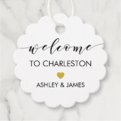 Bruiloft Welkomstgeschenk Labels voor hotelgasten, (Voorkant)