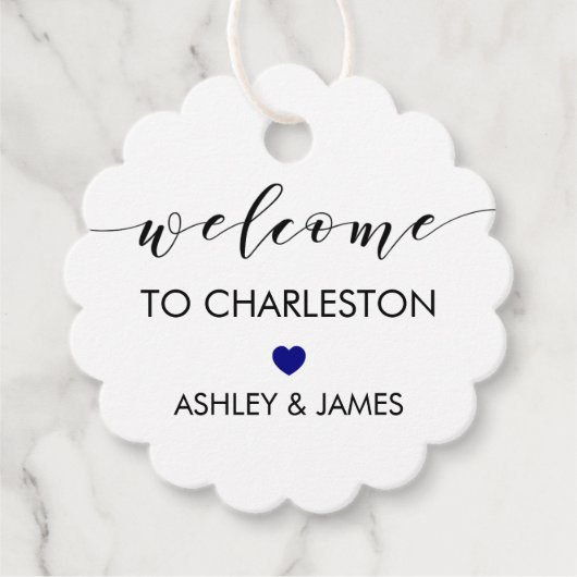 Bruiloft Welkomstgeschenk Labels voor hotelgasten, (Voorkant)