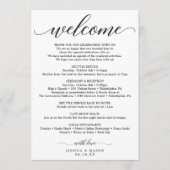 Bruiloft Welkomstreisbrief - Hotel Bag Programmakaart (Voorkant)