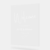 Bruiloft Welkomstscript Handtekening Acryl Bord (Hoek)