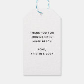 Bruiloft welkomsttas cadeau Labels, kraft & zwart  Cadeaulabel (Achterkant)