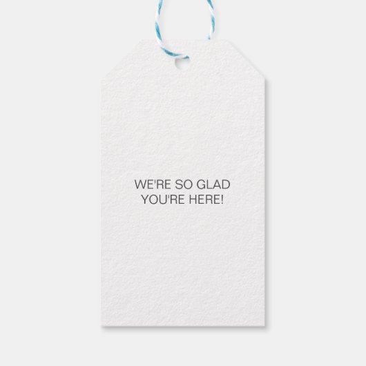 Bruiloft Welkomsttas Hotel Guest Gift Labels Cadeaulabel (Achterkant)