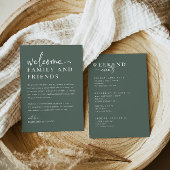 Bruiloft Welkomsttas Letter & Weekend Tijdlijn Kaa Menu