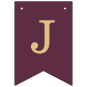 Bruiloft Wijn Kleur Gouden Bruid Groom Namen Eenvo Vlaggetjes (Eerste vlag)