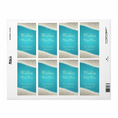 Bruiloft Wijn Label Dazzling Sparkles Turquoise (Full Sheet)