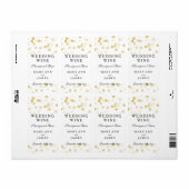Bruiloft Wijn Label Faux Gouden Folie Glitter Ligh (Full Sheet)