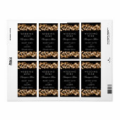 Bruiloft Wijn Label Gold Hollywood Glam (Full Sheet)