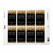 Bruiloft Wijn Label Gold Lights (Full Sheet)