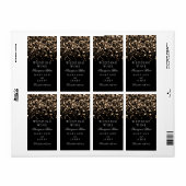 Bruiloft Wijn Label Gold Midnight Glam (Full Sheet)
