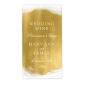 Bruiloft Wijn Label Gouden Verf Kijk (Voorkant)