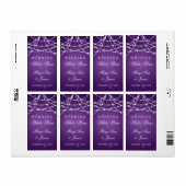 Bruiloft Wijn Label Mousserende String Paarse (Full Sheet)