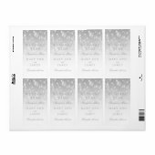 Bruiloft Wijn Label Zilveren Bokeh Sparkle Lights (Full Sheet)