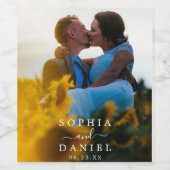 Bruiloft Wijn Labels Favorieten met Foto Etiket (Enkel label)