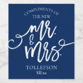 Bruiloft Wijn Labels voor Favorieten of Hotel Gues Wijn Etiket (Enkel label)