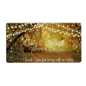 Bruiloft Wijn / Water Etiketten String Lights (Voorkant)