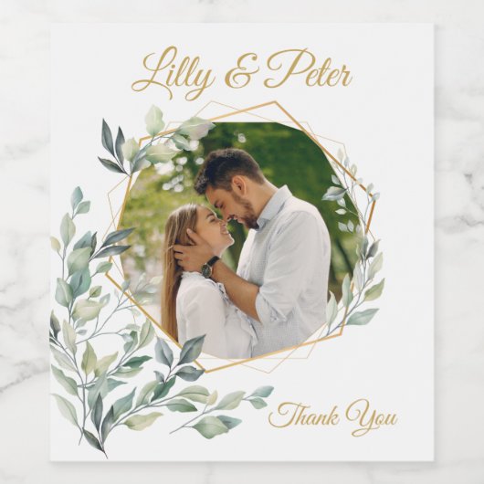 Bruiloft, Wijnfles Etiketten, Aangepast, Wijn Etiket (Enkel label)