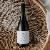 Bruiloft Wijnfles Label Sticker met Script