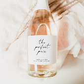 Bruiloft Wijnfles Label Sticker met Script