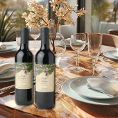 Bruiloft wijnmakerij, wijngaard Waterverf rustiek Wijn Etiket