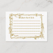Bruiloft Wijsheid/Advies Kaart voor gasten (Voorkant)