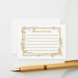 Bruiloft Wijsheid/Advies Kaart voor gasten