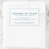 Bruiloft wijziging van plan uitgesteld nieuwe datu rechthoekige sticker (Tas)