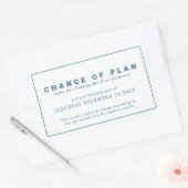 Bruiloft wijziging van plan uitgesteld nieuwe datu rechthoekige sticker (Envelop)